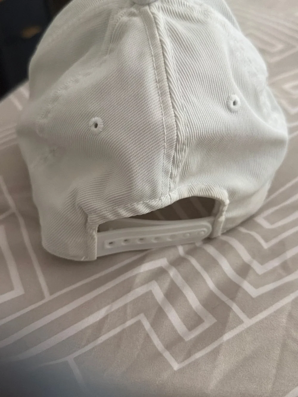 G/FORE White Baseball Cap with Red 'YAK' Embroidery